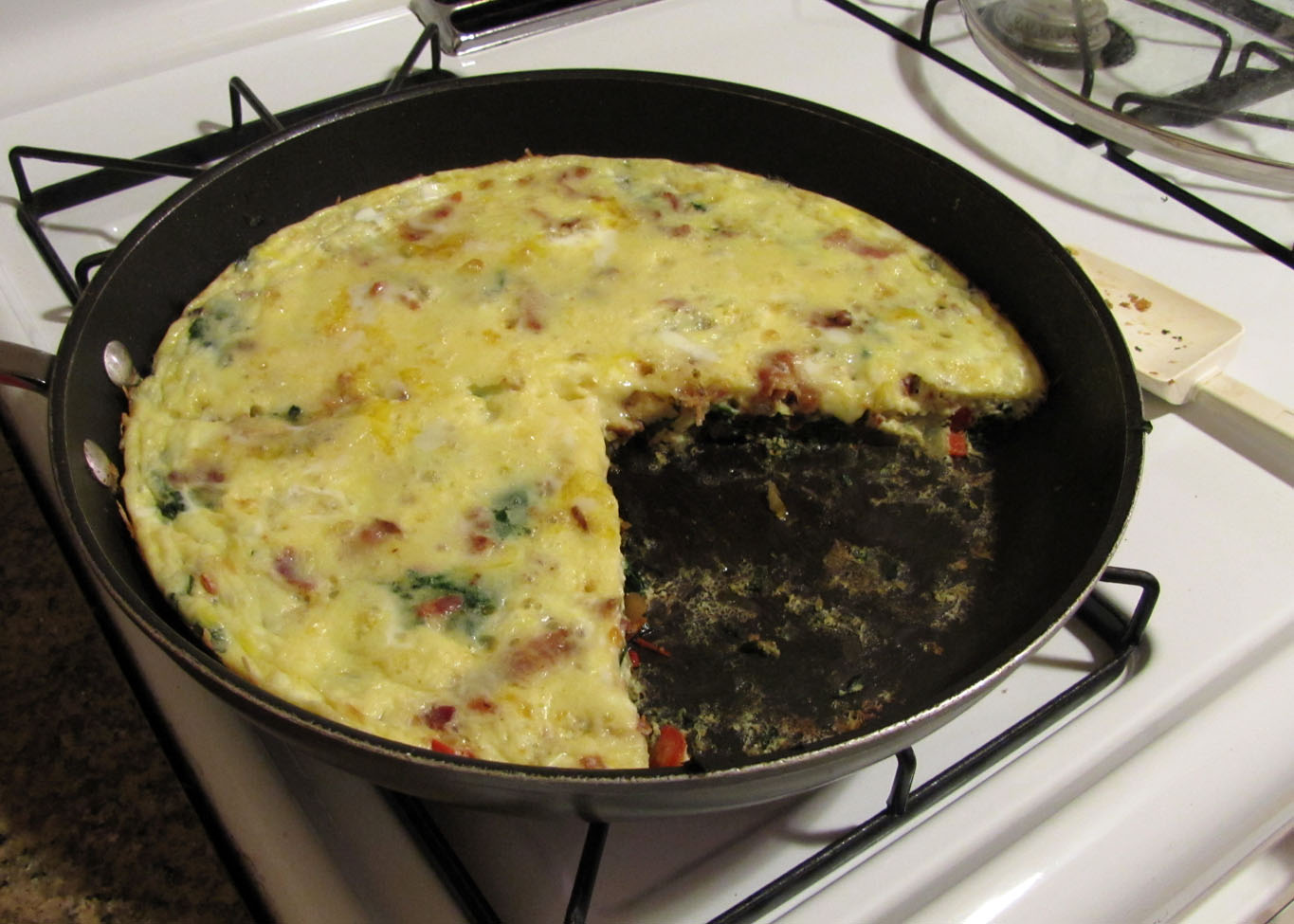 Smells Like Food in Here BaconPotato Frittata with Greens and Gruyère