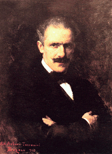 Portrait of Toscanini Giacomo Grosso, Portrait of Toscanini, International Art Gallery, Portrait Fine Arts, American Painters