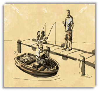 притча про рыбака