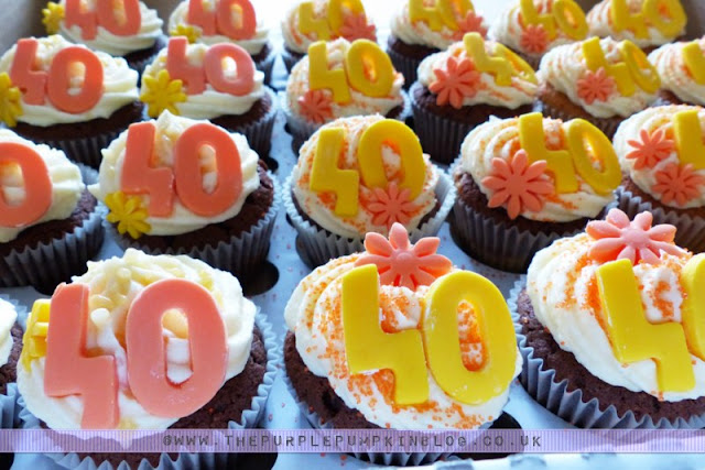 [Orange & Yellow 40th Birthday Party] Cupcakes!