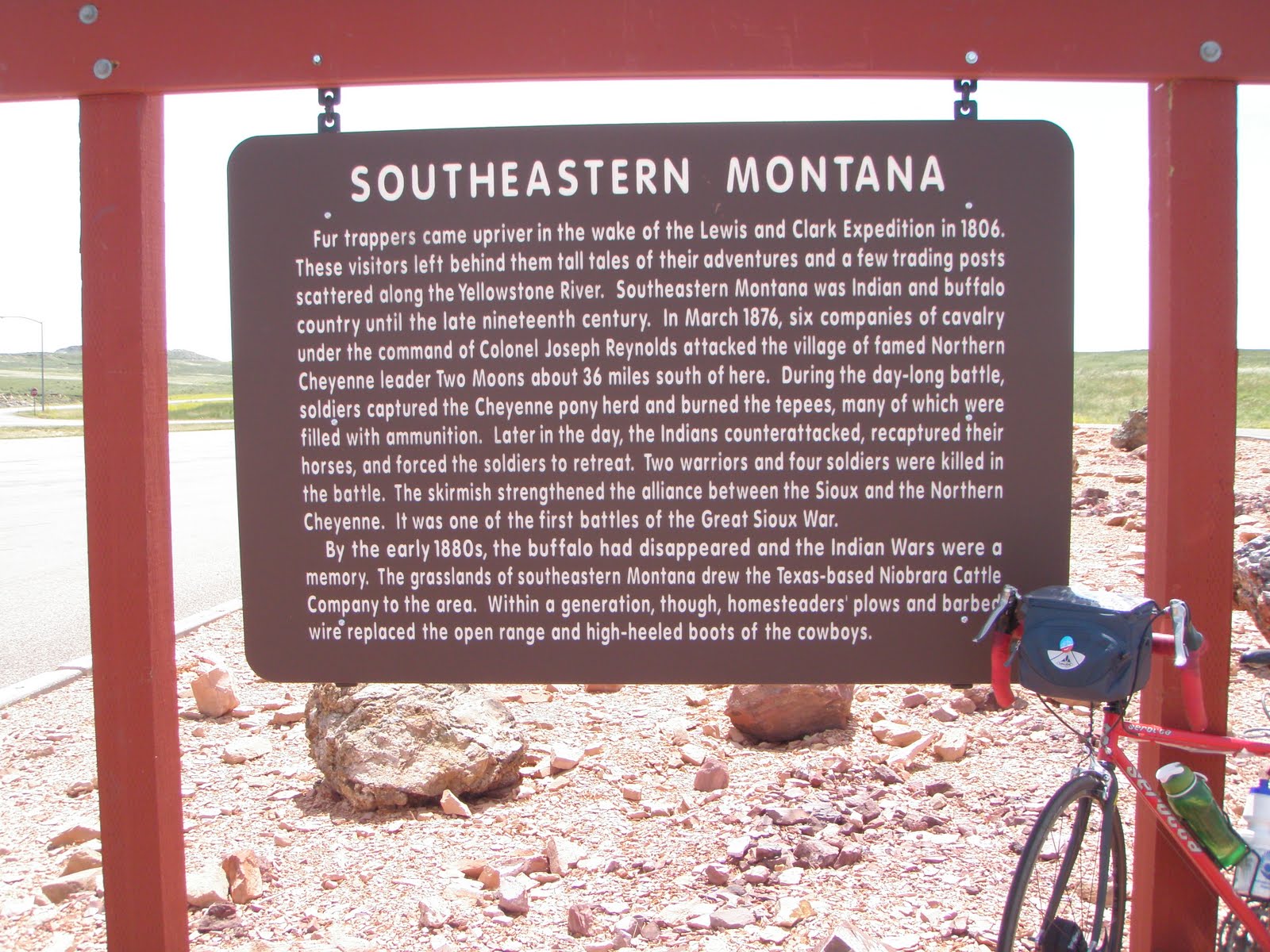 Lone Rider Pedals Ashland, MT to Broadus, MT 44 miles