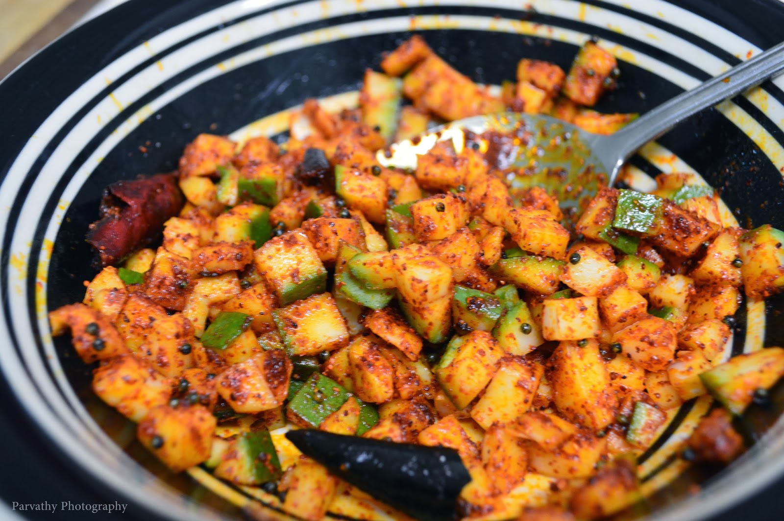 Paru's Kitchen Raw Mango Pickle Cut Mango Pickle Instant Mango Pickle