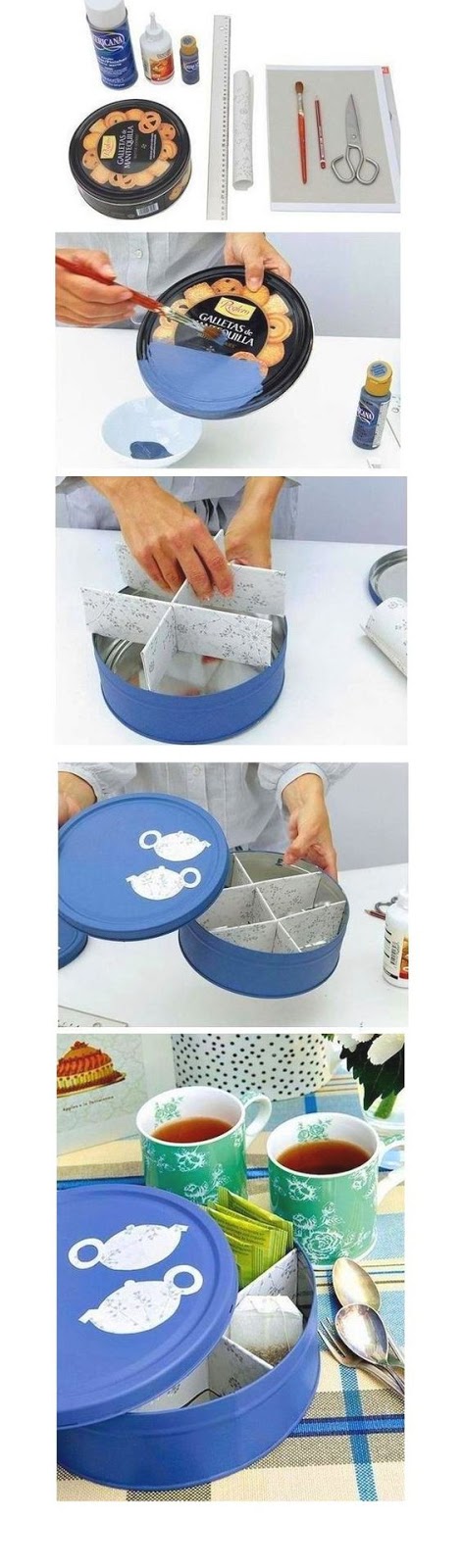 Reciclar una caja de galletas