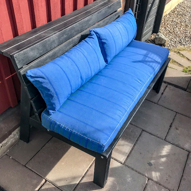 utebänk, utekuddar utebänk, utekuddar