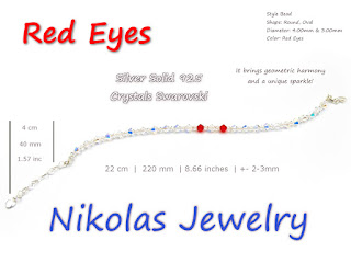 Βραχιόλι | Red Eyes | Ασήμι 925 | Swarovski Crystal