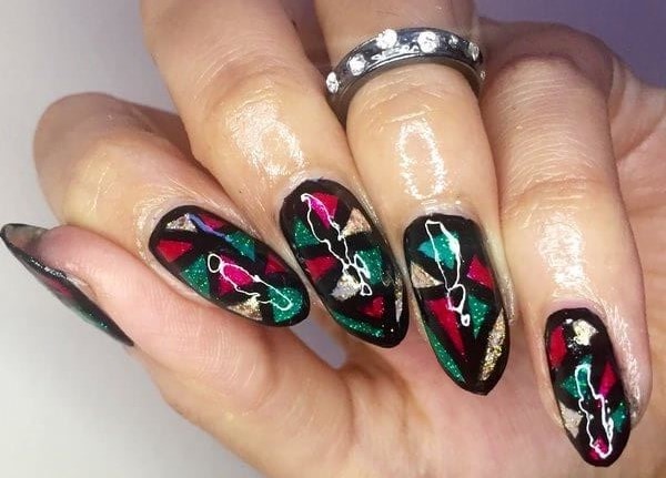 Nail Art - Stained Glass manicure - My Nail Polish Online