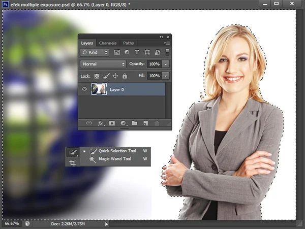 PhotoEffect: Multiple Exposure Effect Tutorial in Photoshop