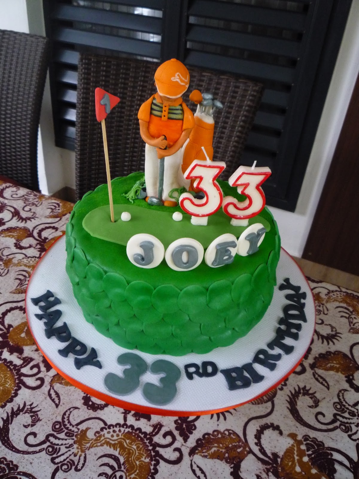 Pink Ellies Novelty Cakes "Joey's 33rd"