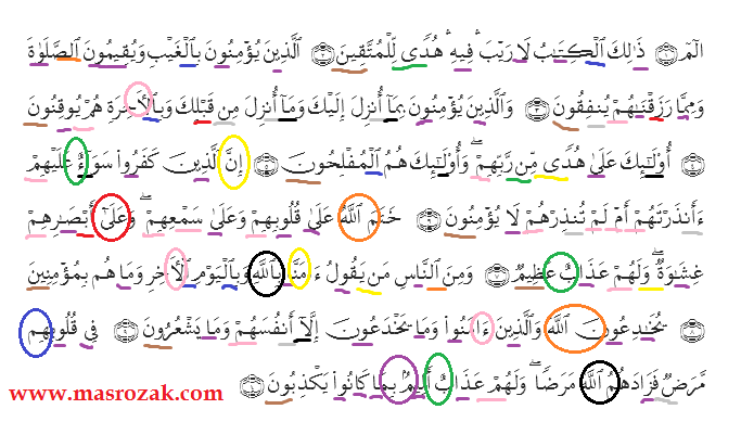 Hukum Tajwid Surat Al Baqarah Ayat 1 10 Masrozak Dot Com