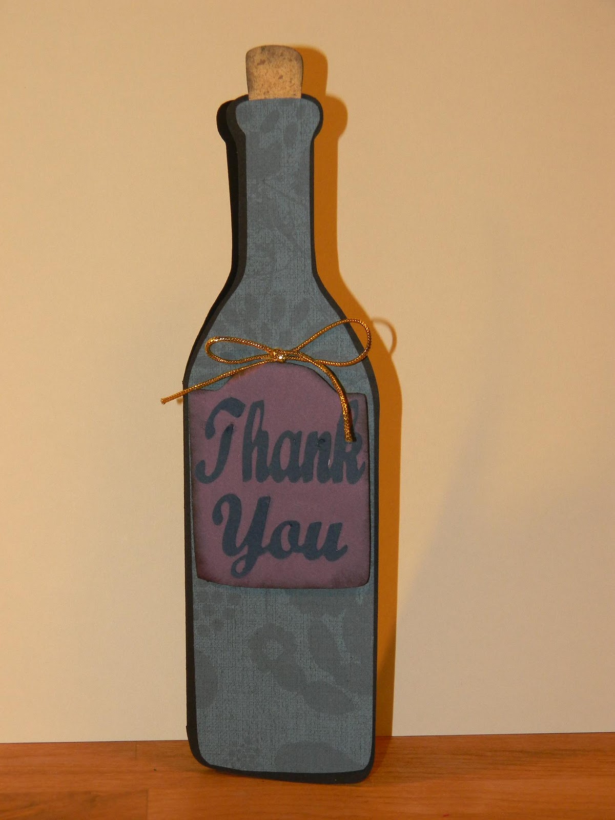 Art By Annel Wine Bottle Thank You Card And SVG