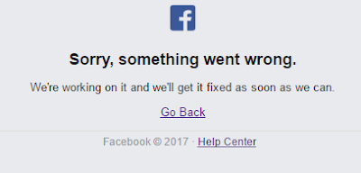 something went wrong facebook