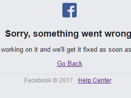 Mengatasi Sorry, something went wrong. Facebook