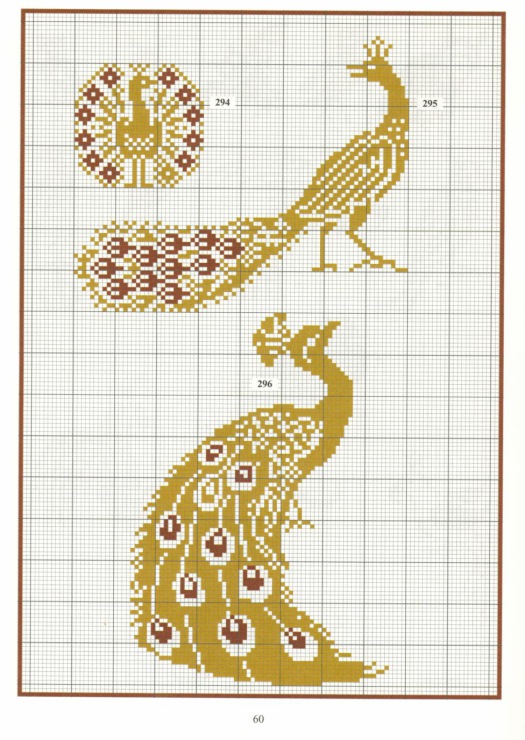 Χειροτεχνήματα Σχέδια με παγόνια για κέντημα /peacock cross stitch