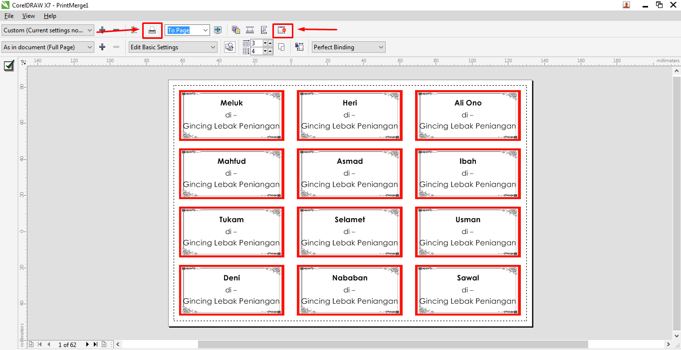 Cara Mengisi Label Undangan Auto Load Data Base CorelDraw