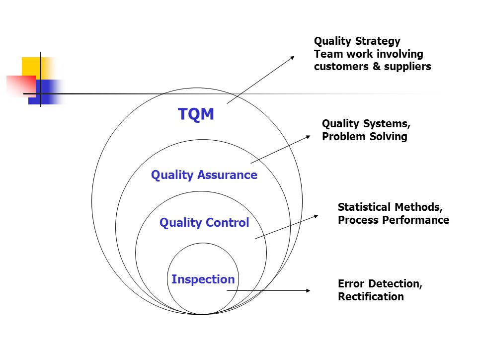 quality control and total quality management Project Management