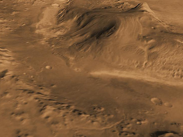Cratera Gales em Marte onde o Curiosity Pousará