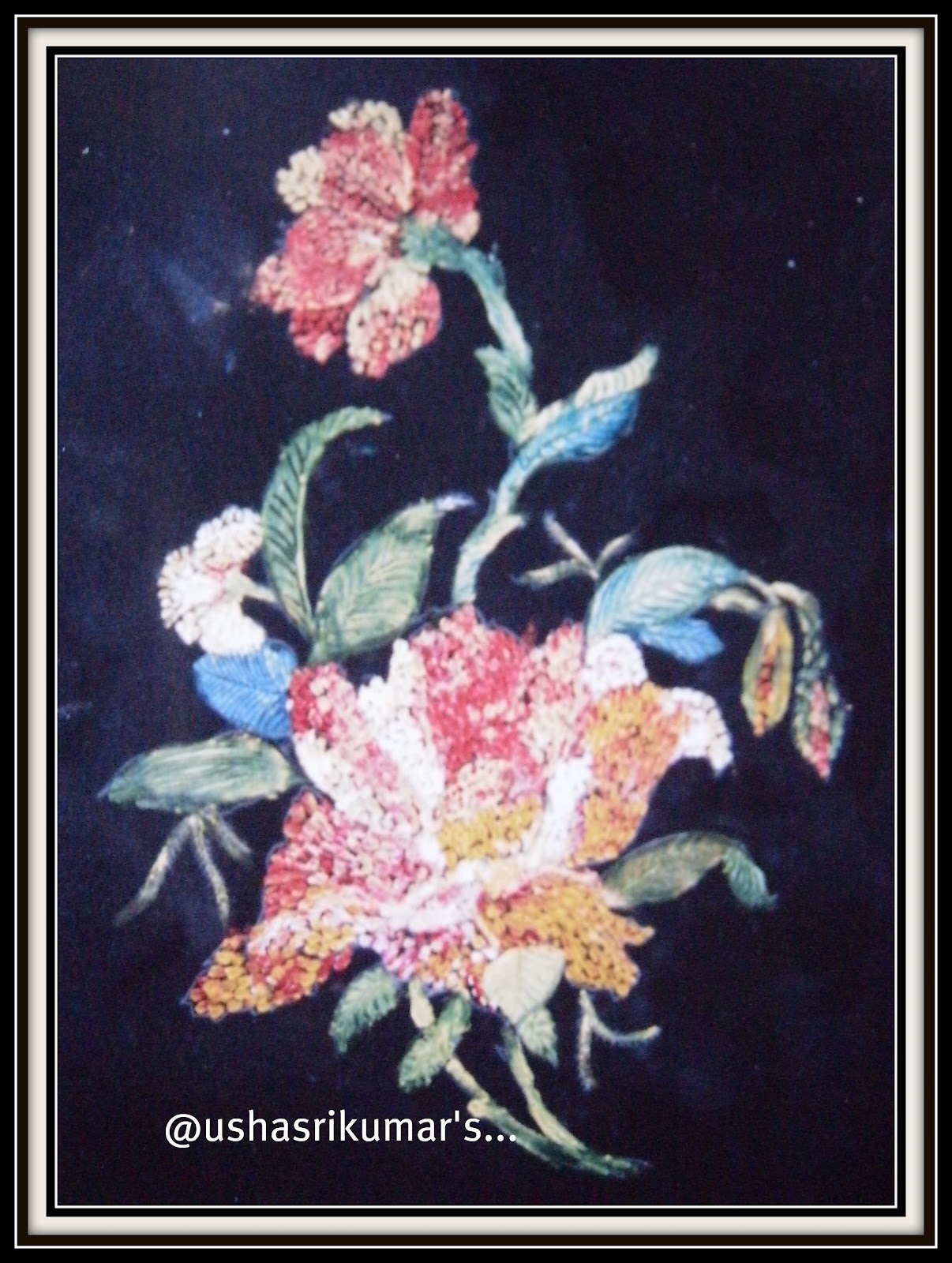 USHA SRIKUMAR'S MUSINGS... FLOWERS A NIB PAINTING