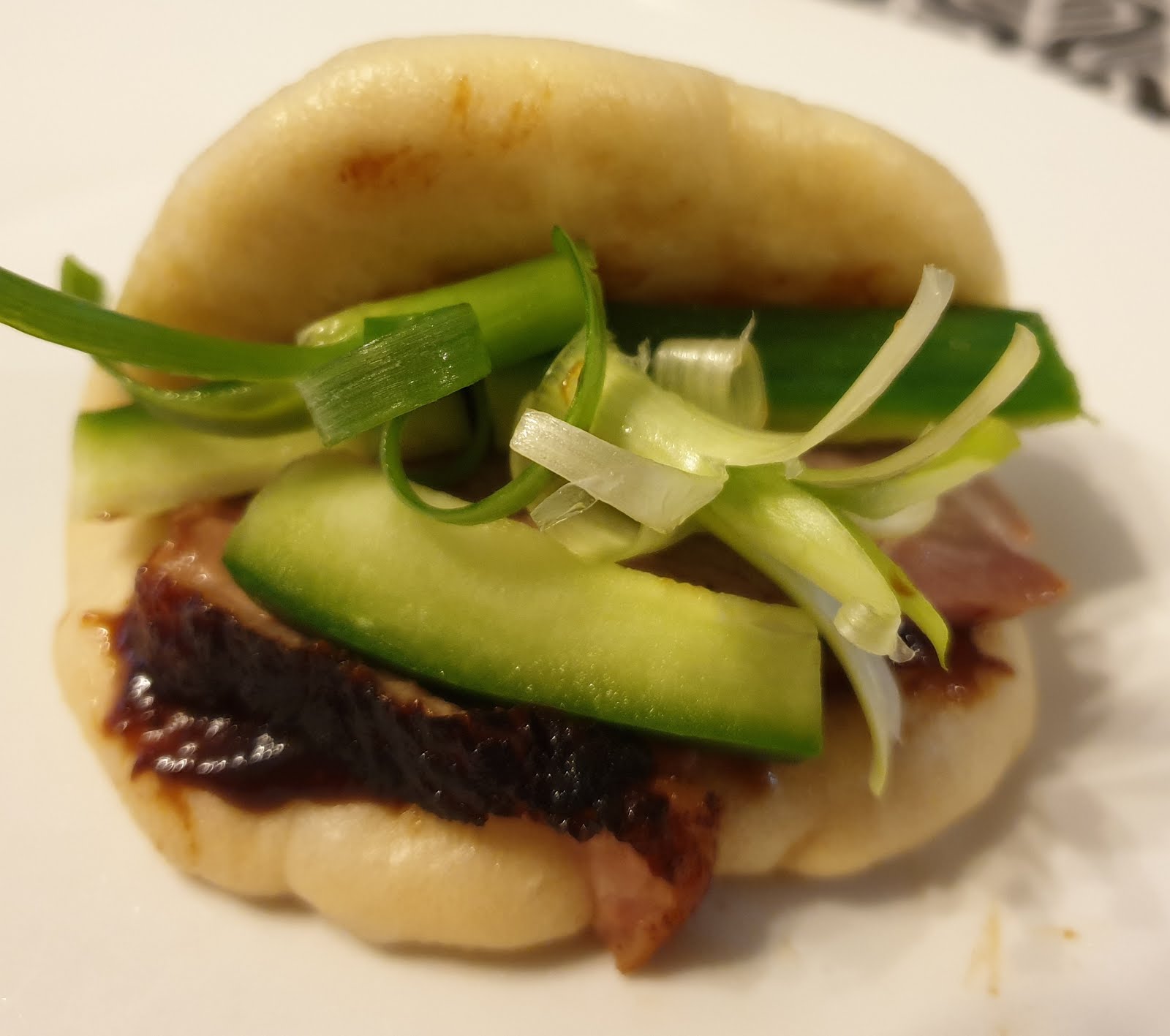 Merryn's Menu Steamed Bao Buns with Peking Duck, Hoisin Sauce, Spring