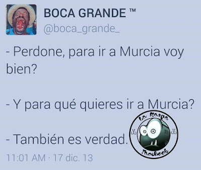 Perdone, para ir a Murcia voy bien?, y para qué quieres ir a Murcia?, pues también es verdad Perdone, para ir a Murcia voy bien?, y para qué quieres ir a Murcia?, pues también es verdad