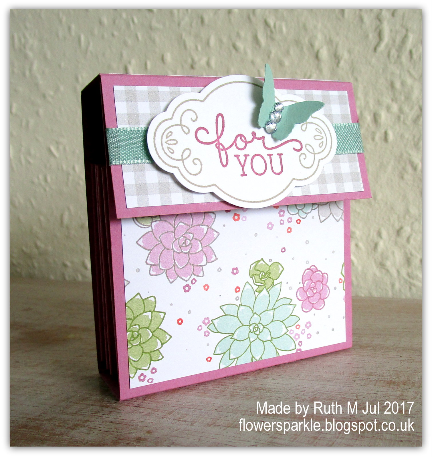 Flower Sparkle Tea Bag Sachet Gift Box Holds 4 Tea Bag Sachets