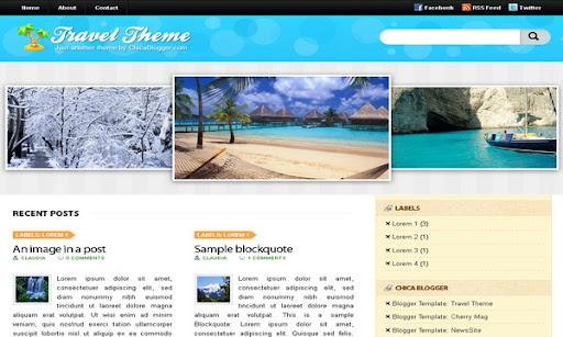 Travel Theme Blogger Template