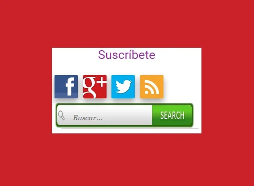 Widgets para Blogger – Medios sociales y buscador integrado