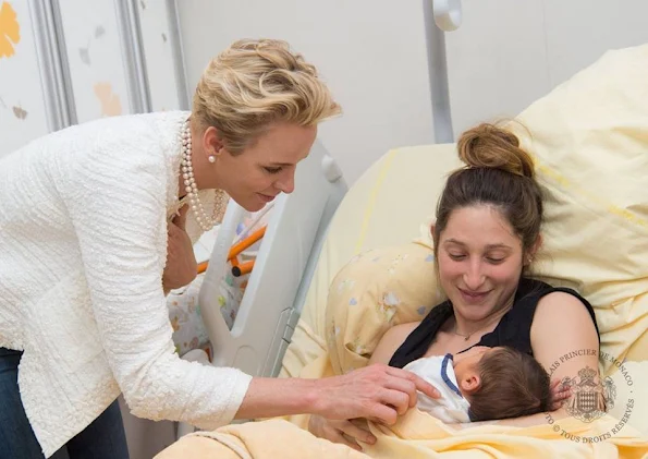 Princess Charlene of Monaco visited maternity ward of Grace Hospital