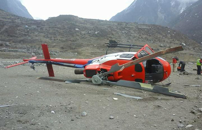 Fishtail helicopter crash