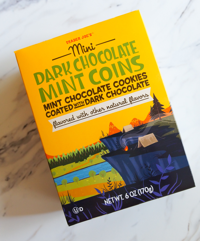 Sweet on Trader Joe's Sunday Mini Dark Chocolate Mint Coins Bake at 350°