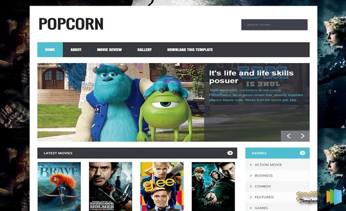 Popcorn Blogger Template Popcorn Blogger Template