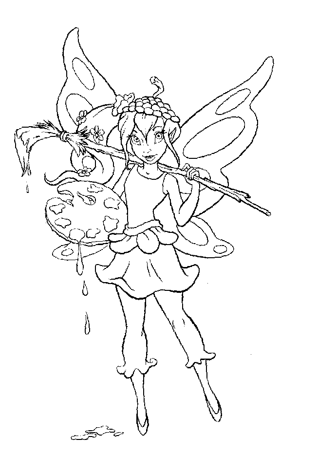 fairy or pixie coloring pages - photo #23