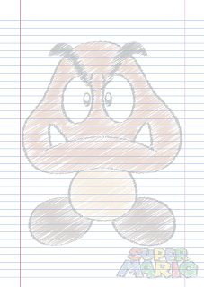 Folha Papel Pautado Fold Goomba rabiscado em PDF para imprimir folha A4 Folha Papel Pautado Fold Goomba rabiscado em PDF para imprimir folha A4