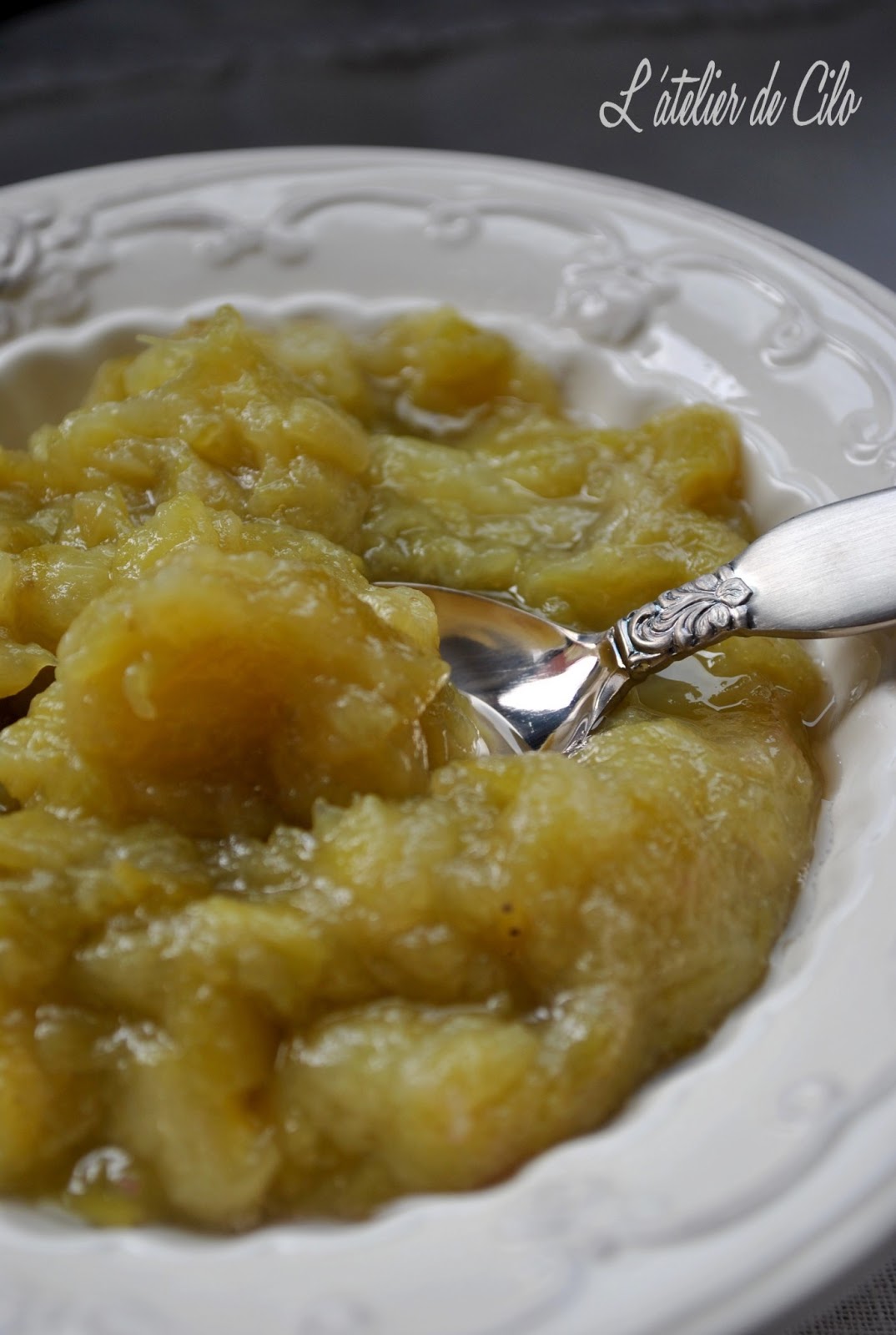 L'atelier de Cilo Muffins à la compote de Rhubarbe/Banane/Cannelle