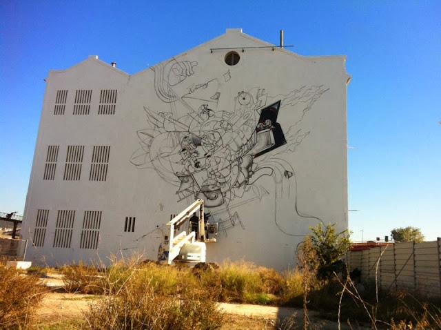 New Street Art Mural By How & Nosm For Underdgos in Lisbon, Portugal. 4