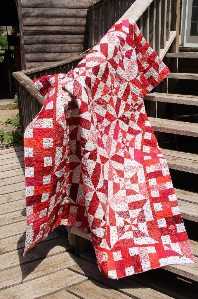 Sarah Lynn's Quilting Customer's 'RedHot Flashes' Quilt