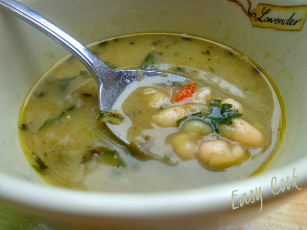 Creamy aubergine and cannellini soup by Laka kuharica: hearty, simple soup is best eaten with warm, crusty bread.