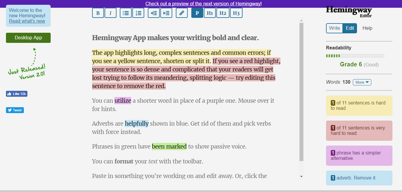 Online editing
