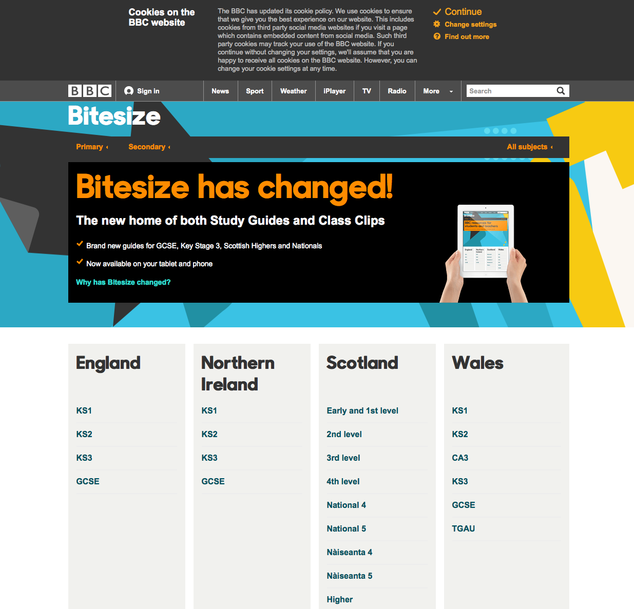 Unit 34 Web Authoring and Design LO1 BBC Bitesize Website Analysis