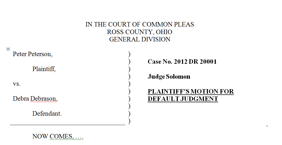Buckeye Legal Tech CREATING COURT PLEADINGS IN MICROSOFT WORD