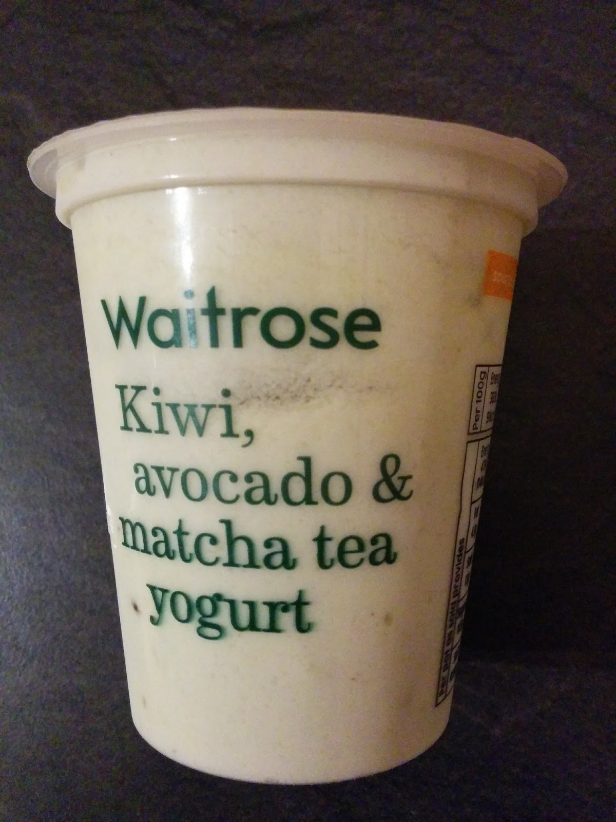 The Excited Eater Waitrose Kiwi Avocado and Matcha Tea Yogurt