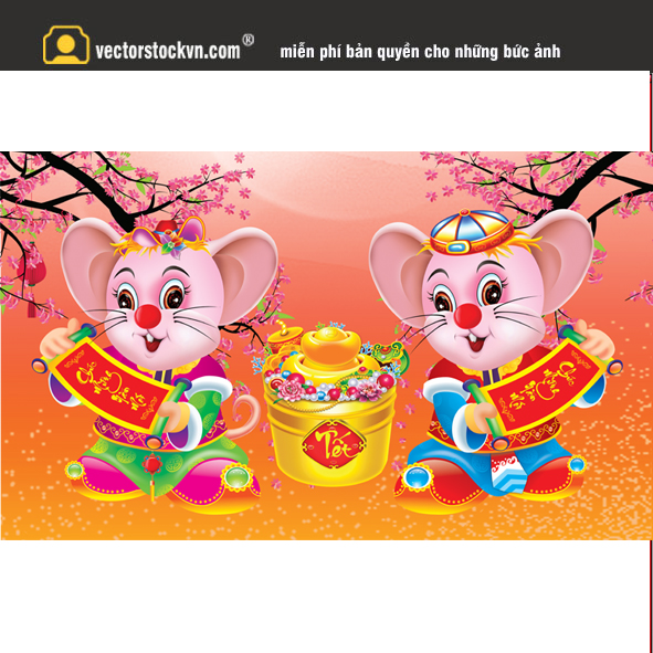 Chuột vàng đón xuân 2020