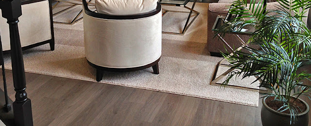 different shades of hardwood add a different feel to the room