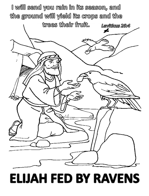 Elijah Ravens Coloring Page Coloring Pages
