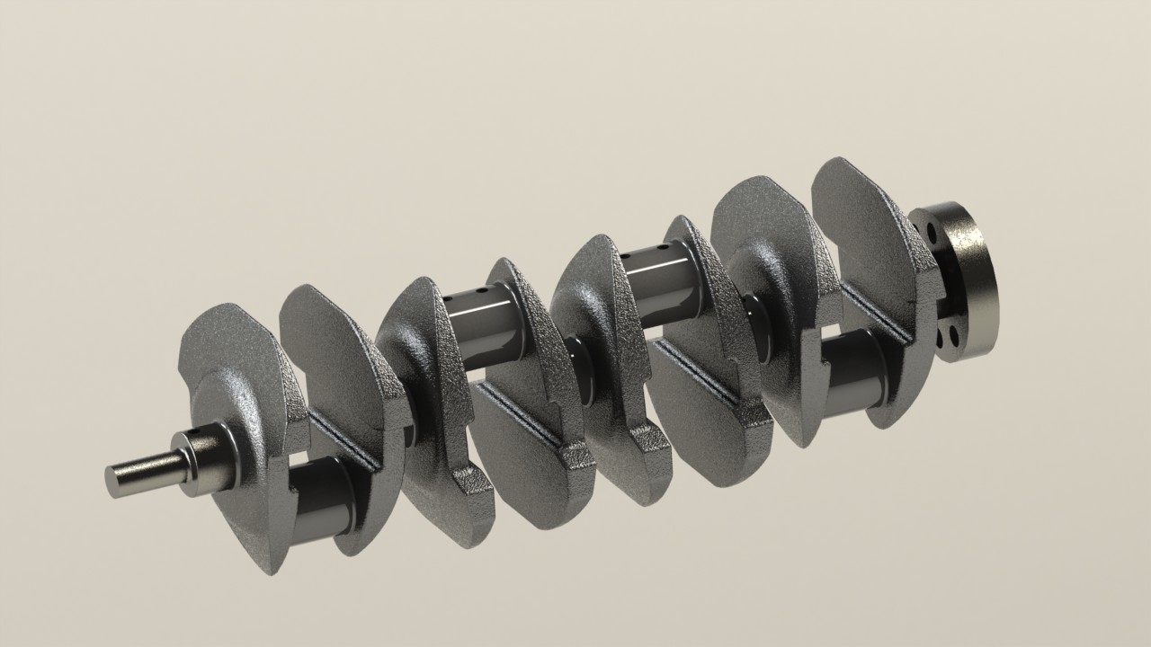 Automotive Crankshaft Download free 3D cad models 100121