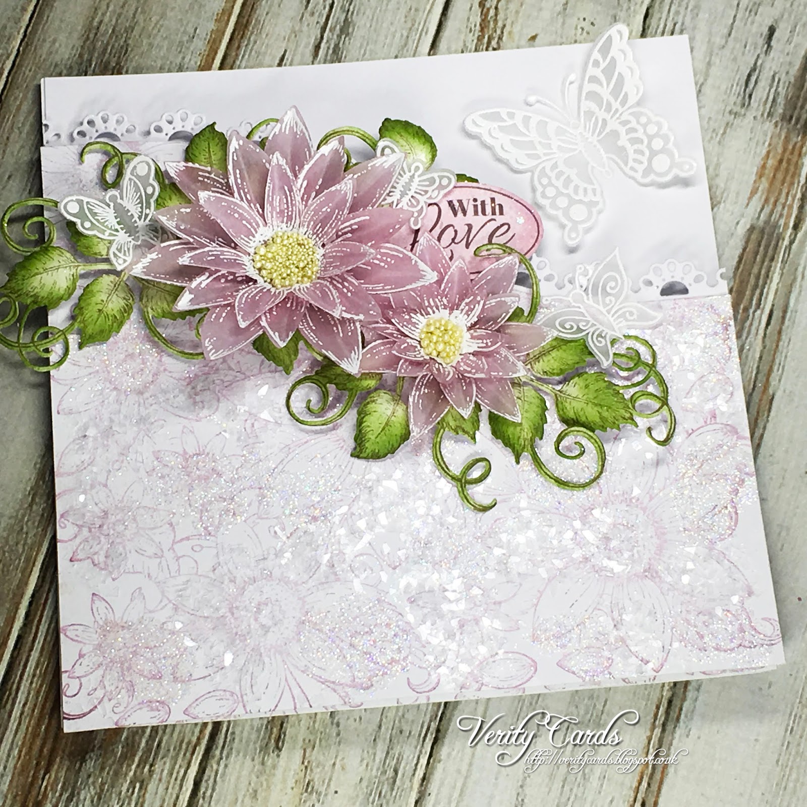 Verity Cards Vellum flowers with the Classic Sunflower