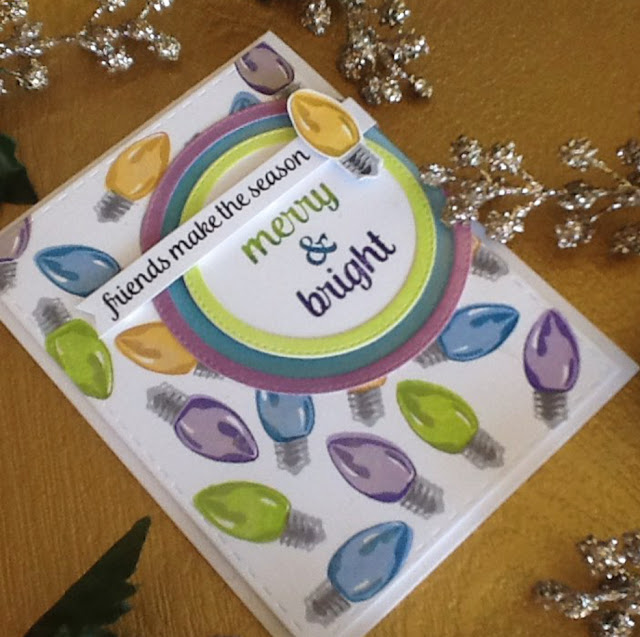 Sunny Studio Stamps: Sunny Saturday Merry Sentiments Customer Card Share by Cards & Coffee Time