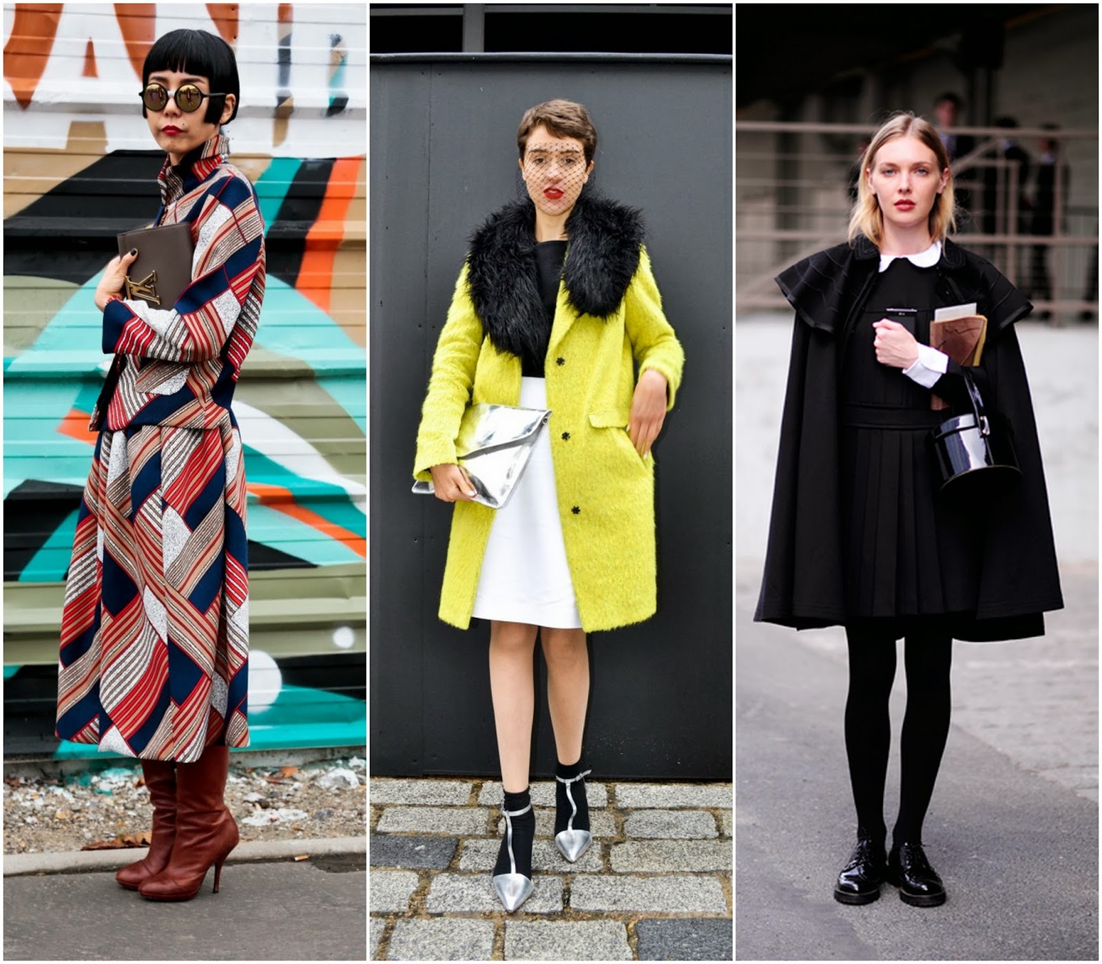 small earth vintage: street style: tartan, granny chic, and bundled up ...