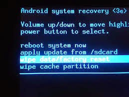 Reset factory smartphone android