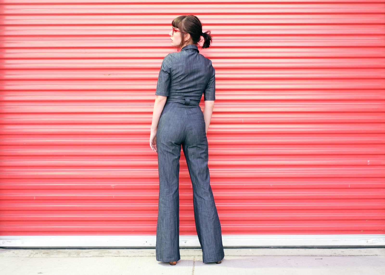 Denim Jumpsuit & Boots // A Fashion Nerd, A Colorful Fashion Blogger