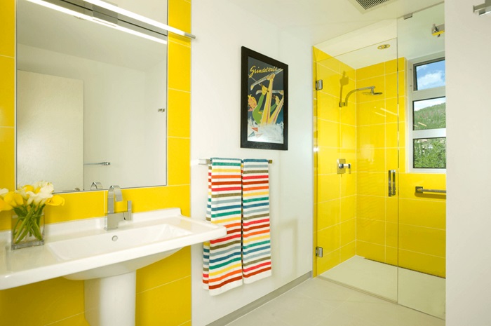 sarı banyo dekorasyon örneği sarı banyo dekorasyon örneği